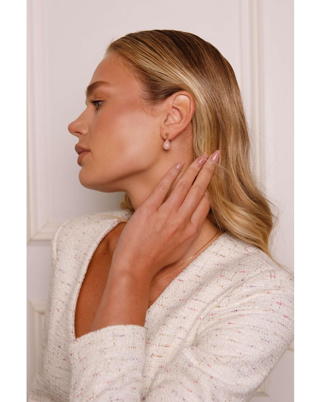Katy Faye Pink October Opal Earrings