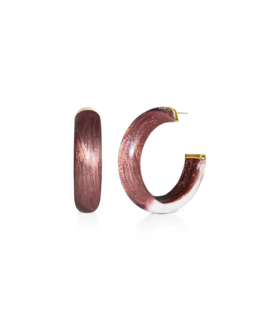 Gold & Honey Multicolor Small Cocoa Illusion Hoops
