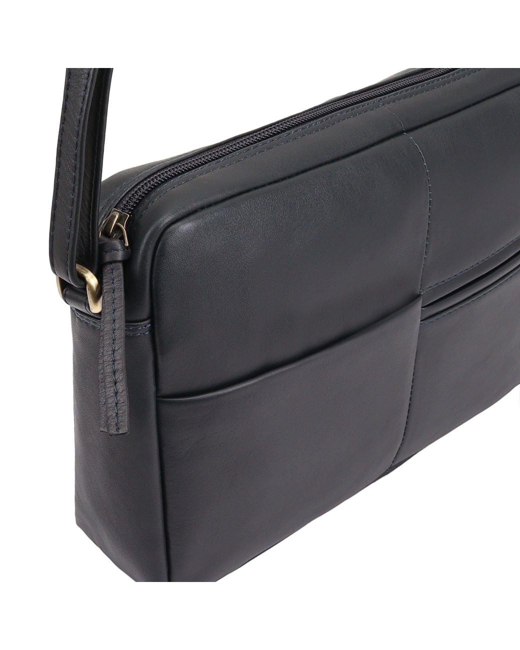 Lloyd Baker Blue Batian Leather Crossbody Bag