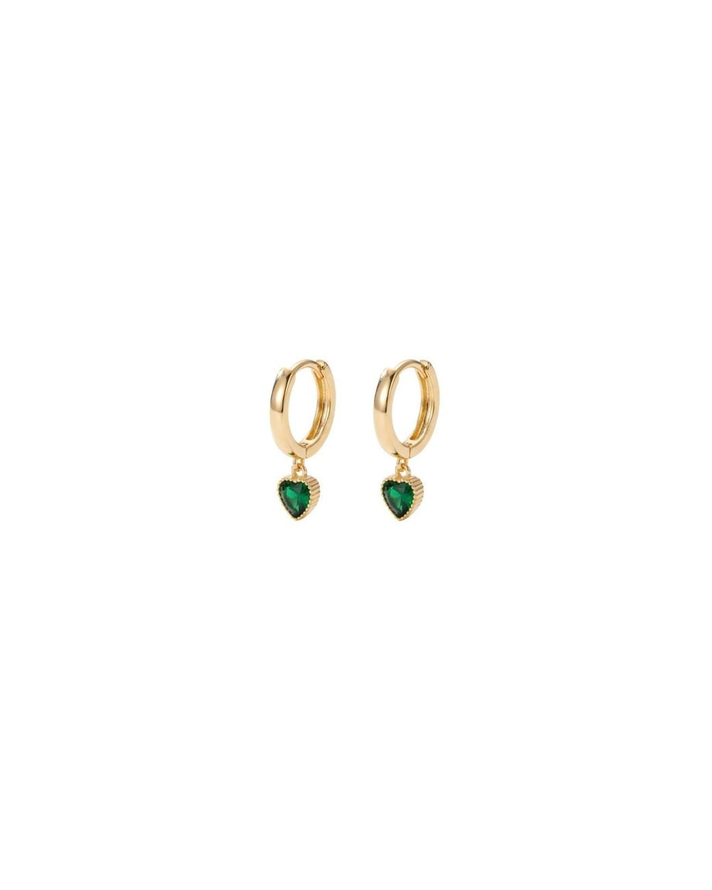 Uchi and Soto Metallic Kokoro Heart Hoop Earrings
