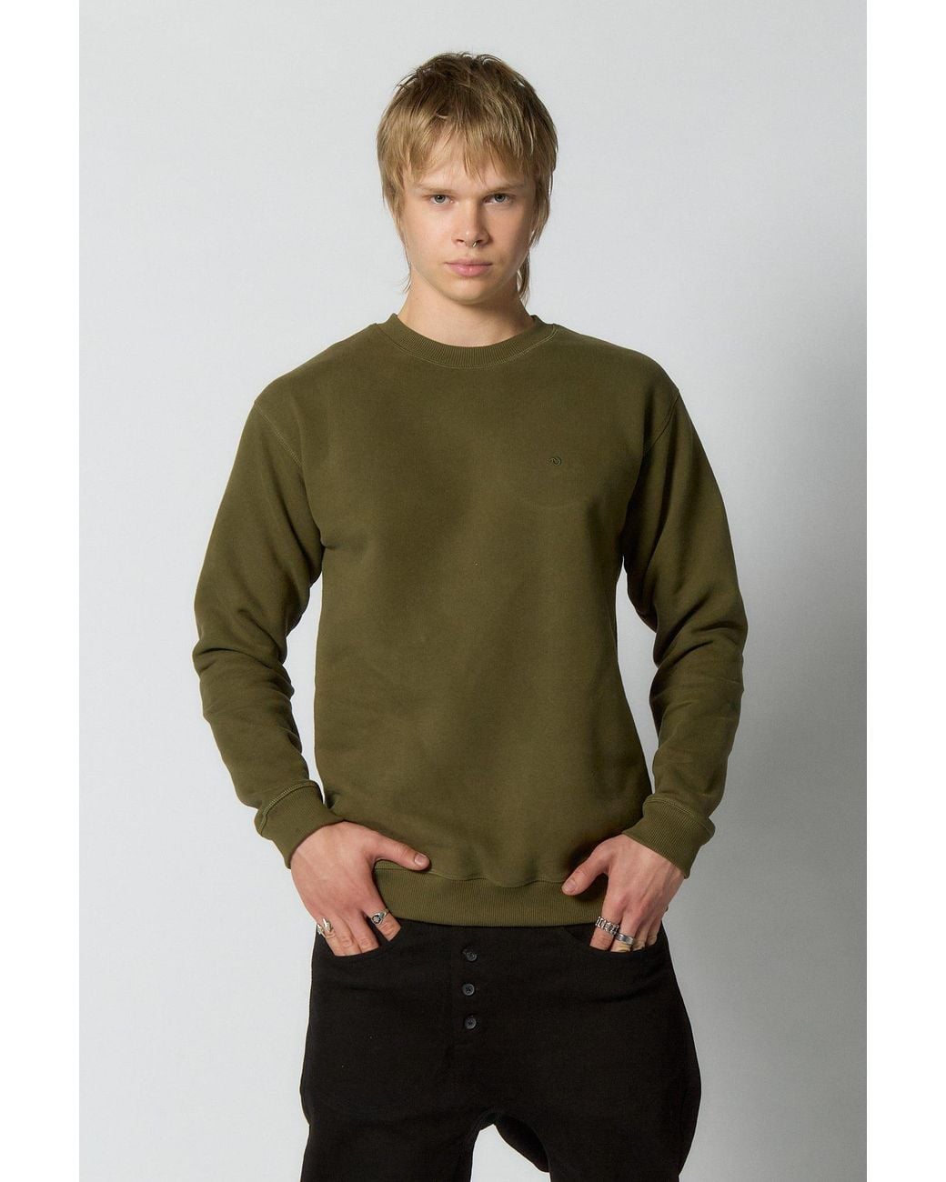 Reet Aus Green Basic Sweatshirt For for men