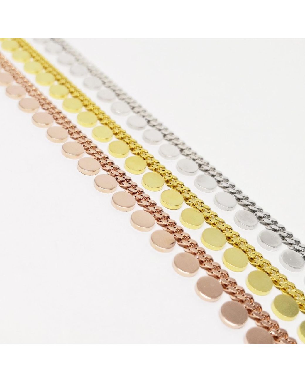 Spero London Metallic Disk Charm Coin Chain Necklace
