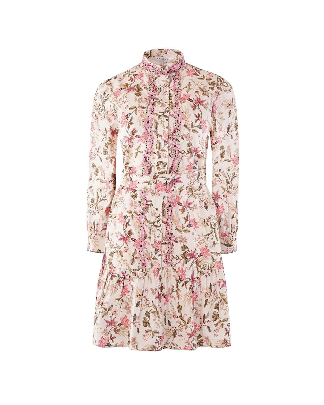 Raishma Pink Sierra Cream Dress