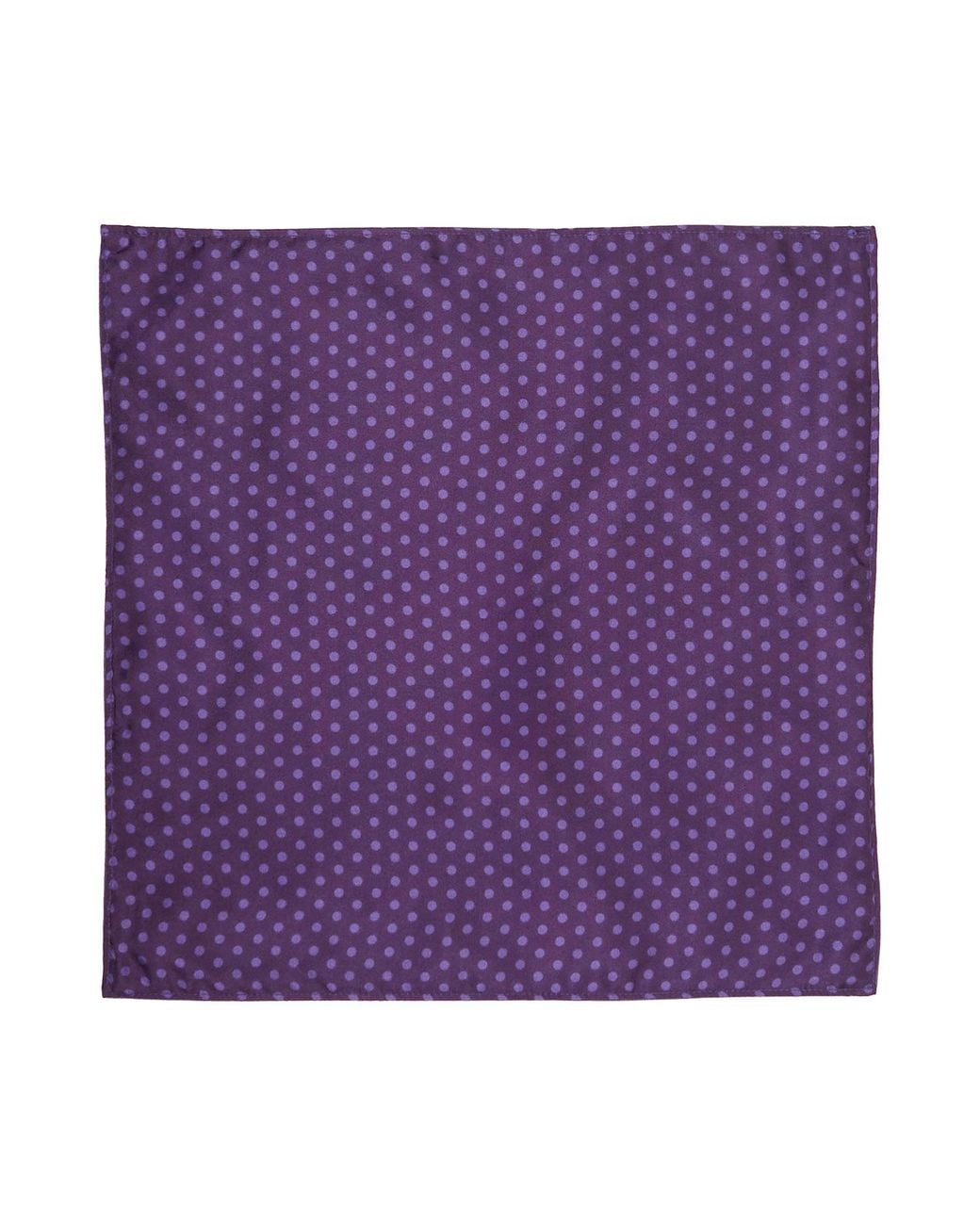 Lords of Harlech Blue Reversible Wool Silk Floral Pocket Square for men