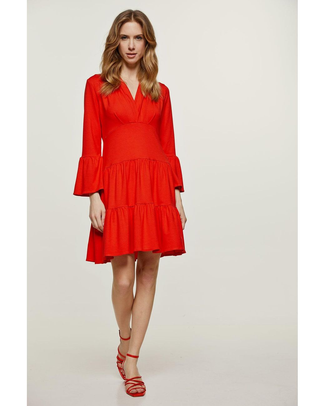 Conquista Jersey Tiered Dress