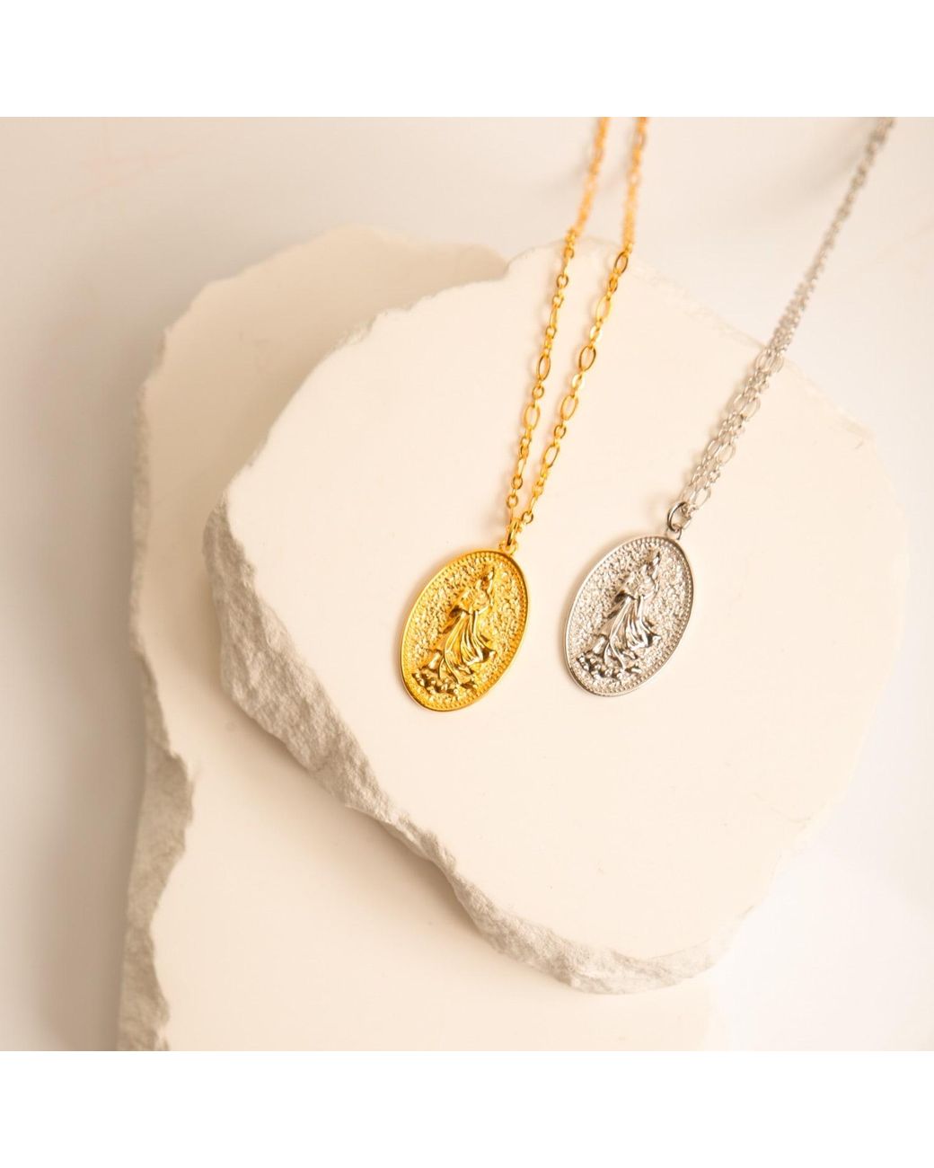 Seven Saints Metallic Quan Yin Goddess Of Compassion And Mercy Necklace