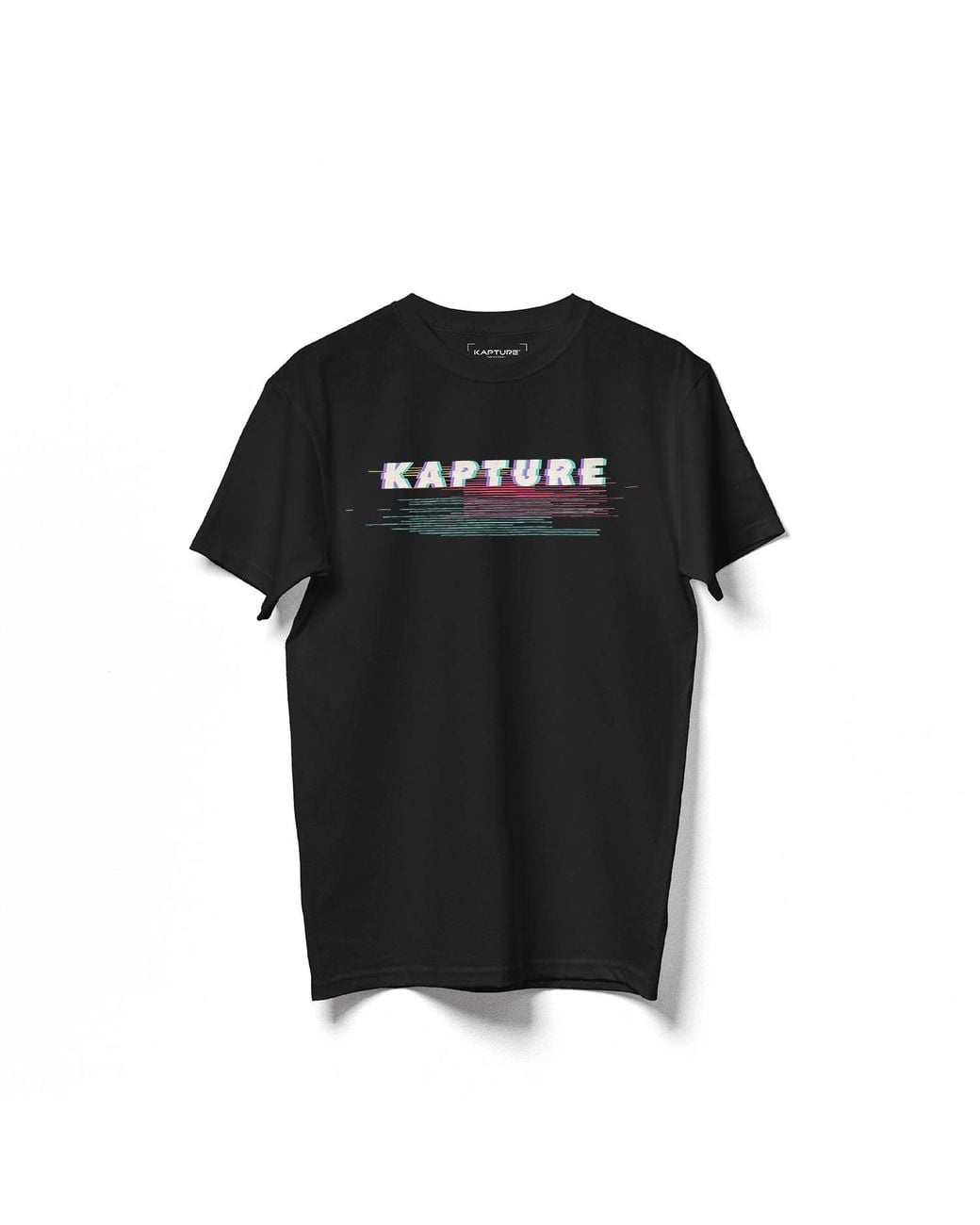 Kapture Black Motion Printed Tee for men