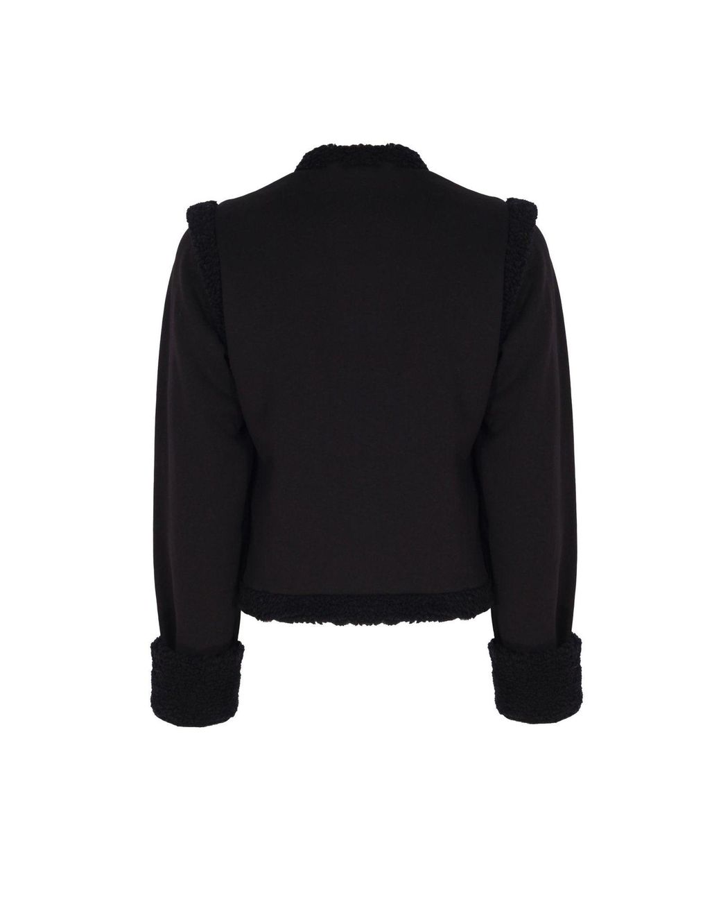No'design Black Teddy Detail Jacket