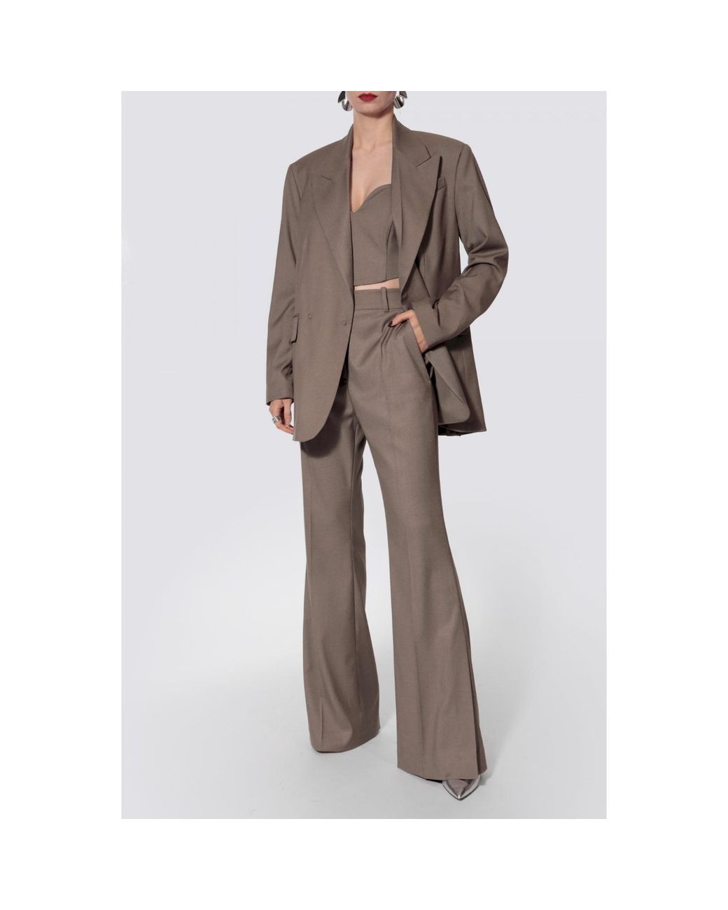 AGGI by HALEWSKI Brown Blair Melange Blazer
