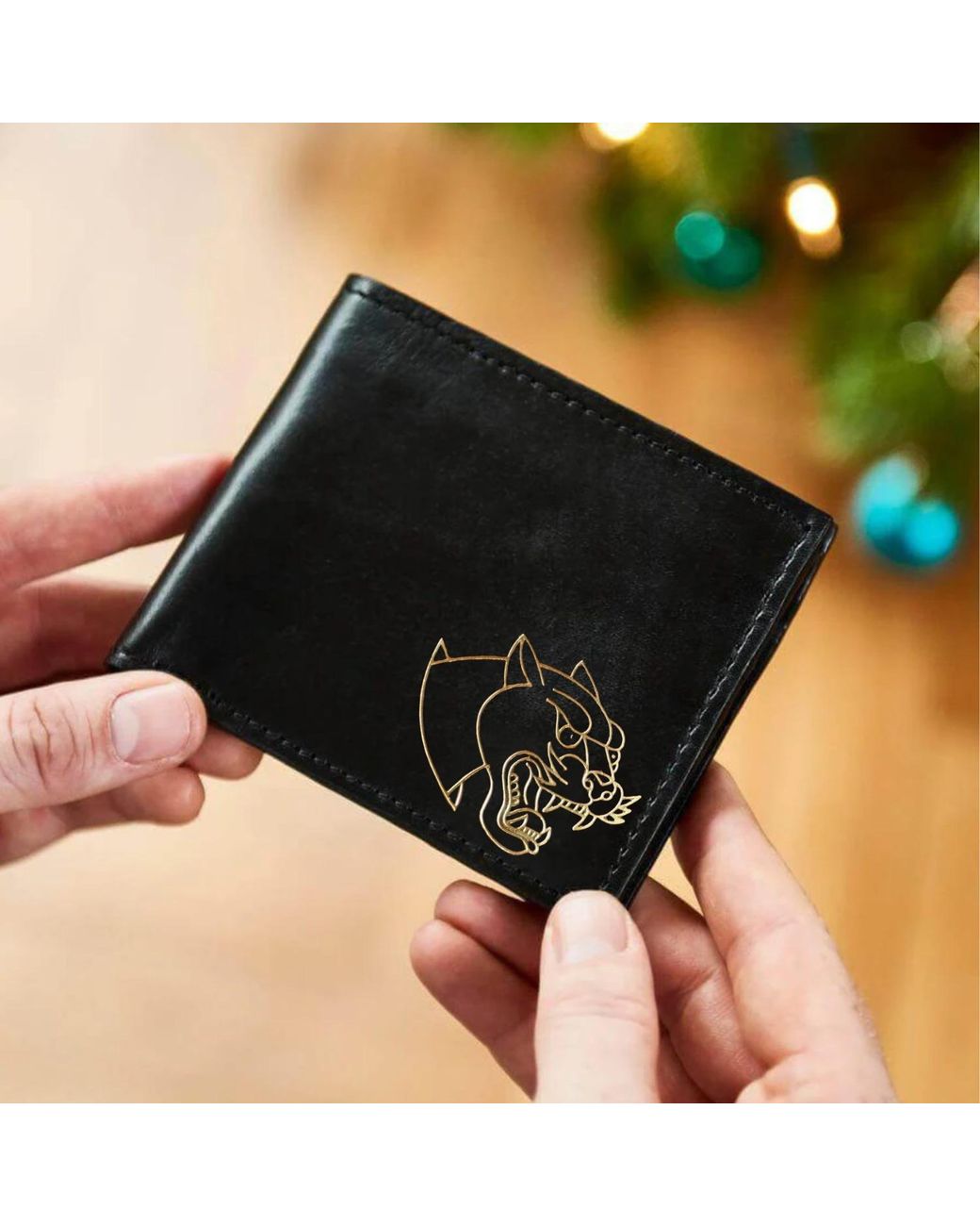 VIDA VIDA Black Panther Leather Card Wallet for men