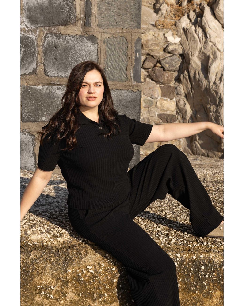 SALANIDA Blue Vera Ribbed Pants