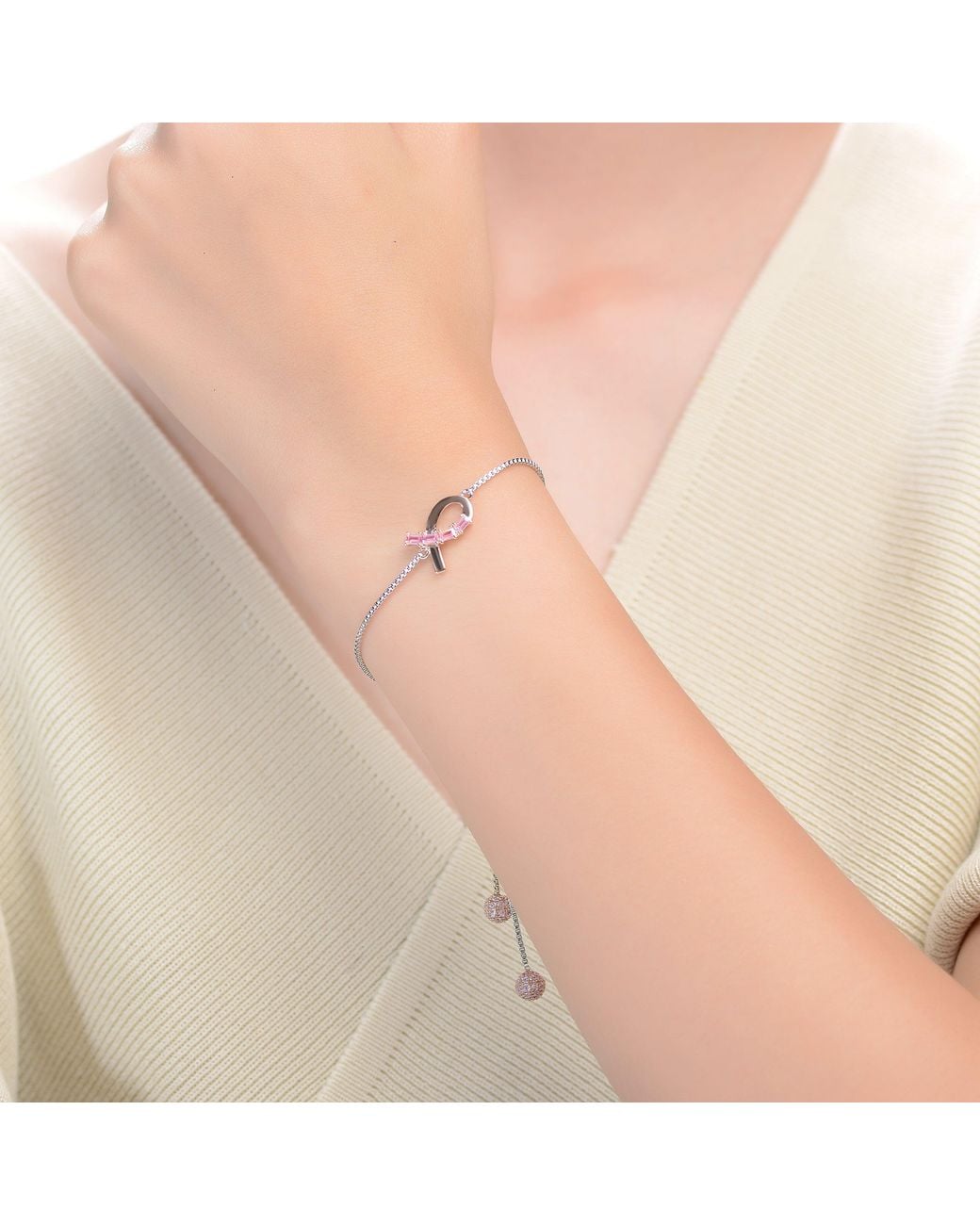Genevive Jewelry Metallic Rachel Glauber Chic Teens-Young Adults Two Tone Infinity Love Adjustable Bracelet
