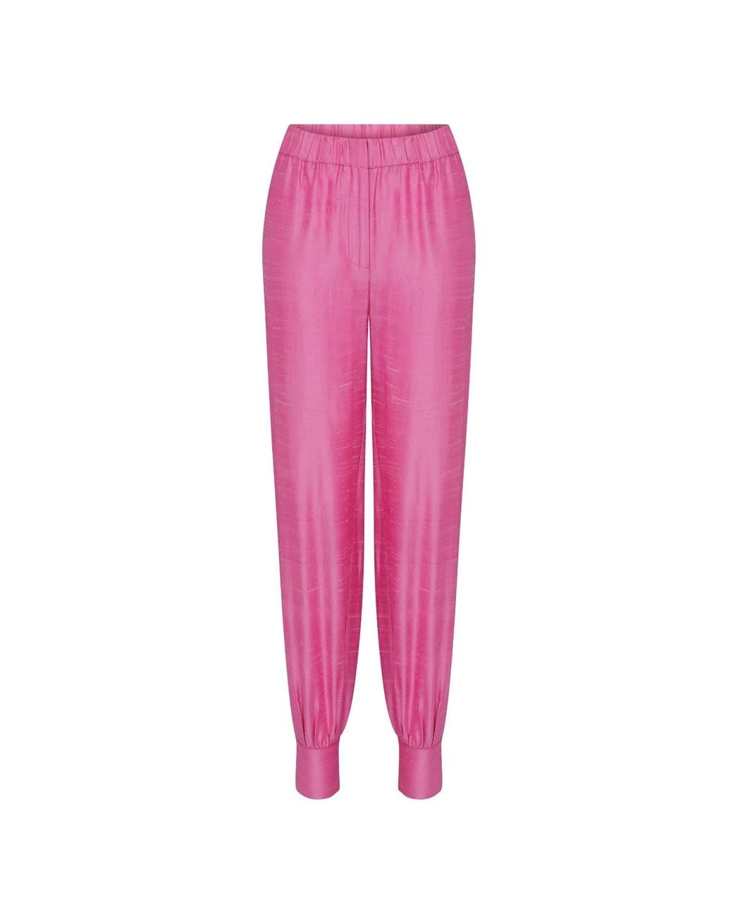NAZLI CEREN Pink Lauret Silk Pants
