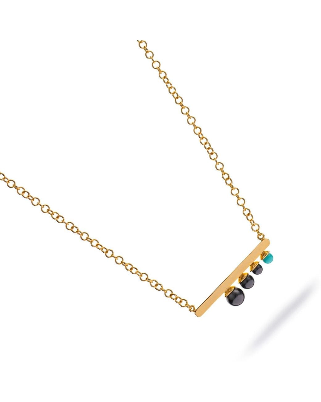 Ebru Jewelry Metallic Modern Harmony Pearl & Necklace