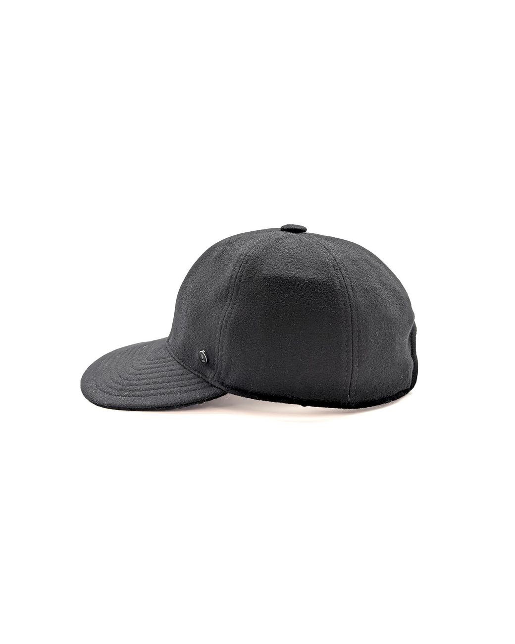 DORIA 1905 Black Cashmere Rolling Baseball Cap for men