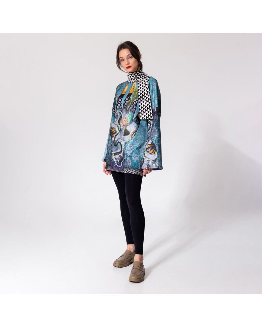 ARTISTA Blue Fortune Tunic Dress