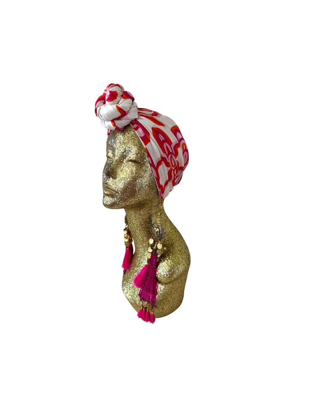 Julia Clancey Pink Edith Silk Dream Olympia Reversible Turban