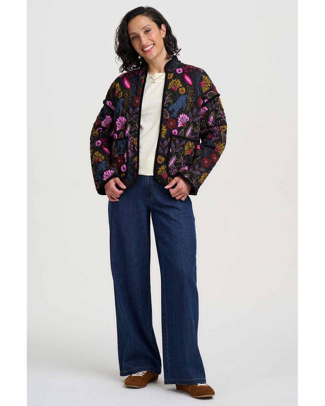 Sugarhill Black Elowen Quilted Jacket Jungle