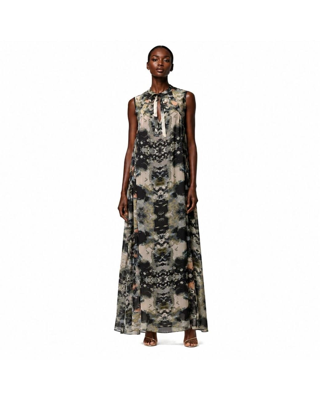Chuks Collins Gray Joanne Maxi Dress