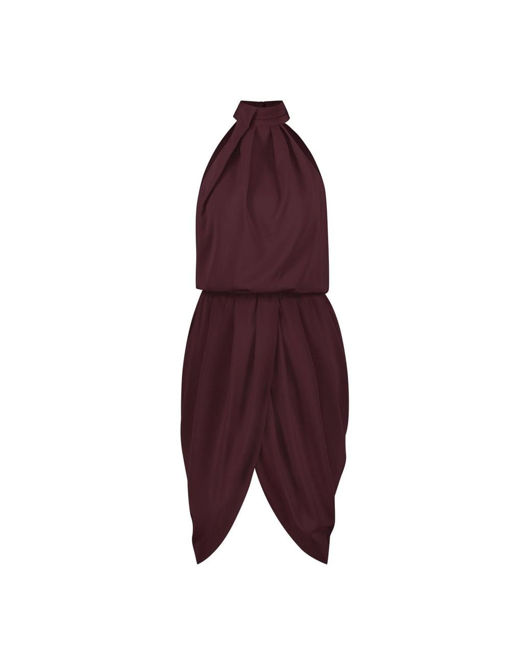 Monique Singh Purple Iconic Burgundy Midi Cocktail Dress