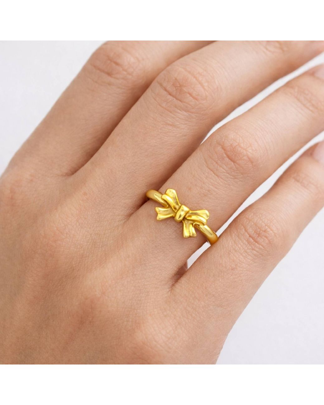 Unaloe Yellow Adjustable Bow Ring