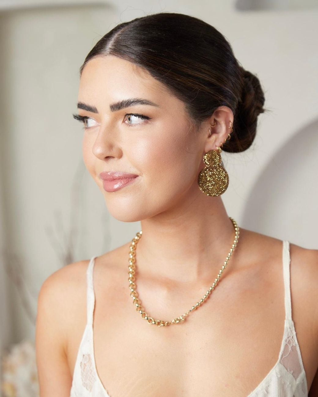 Crystals and Co Natural Aurum Crystal Double Drop Earrings