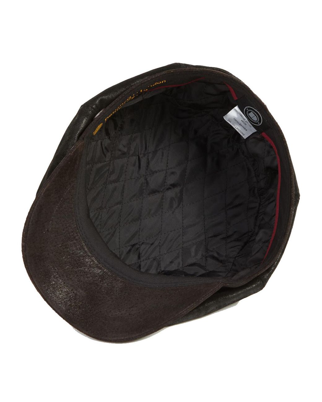 Dasmarca Hats Black Oliver Leather Bakerboy Newsboy Peaky Cap For for men