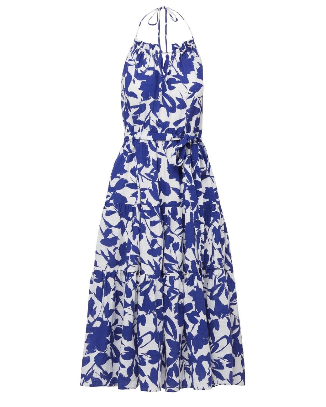 Change of Scenery Blue Neutrals Abbie Halter Dress