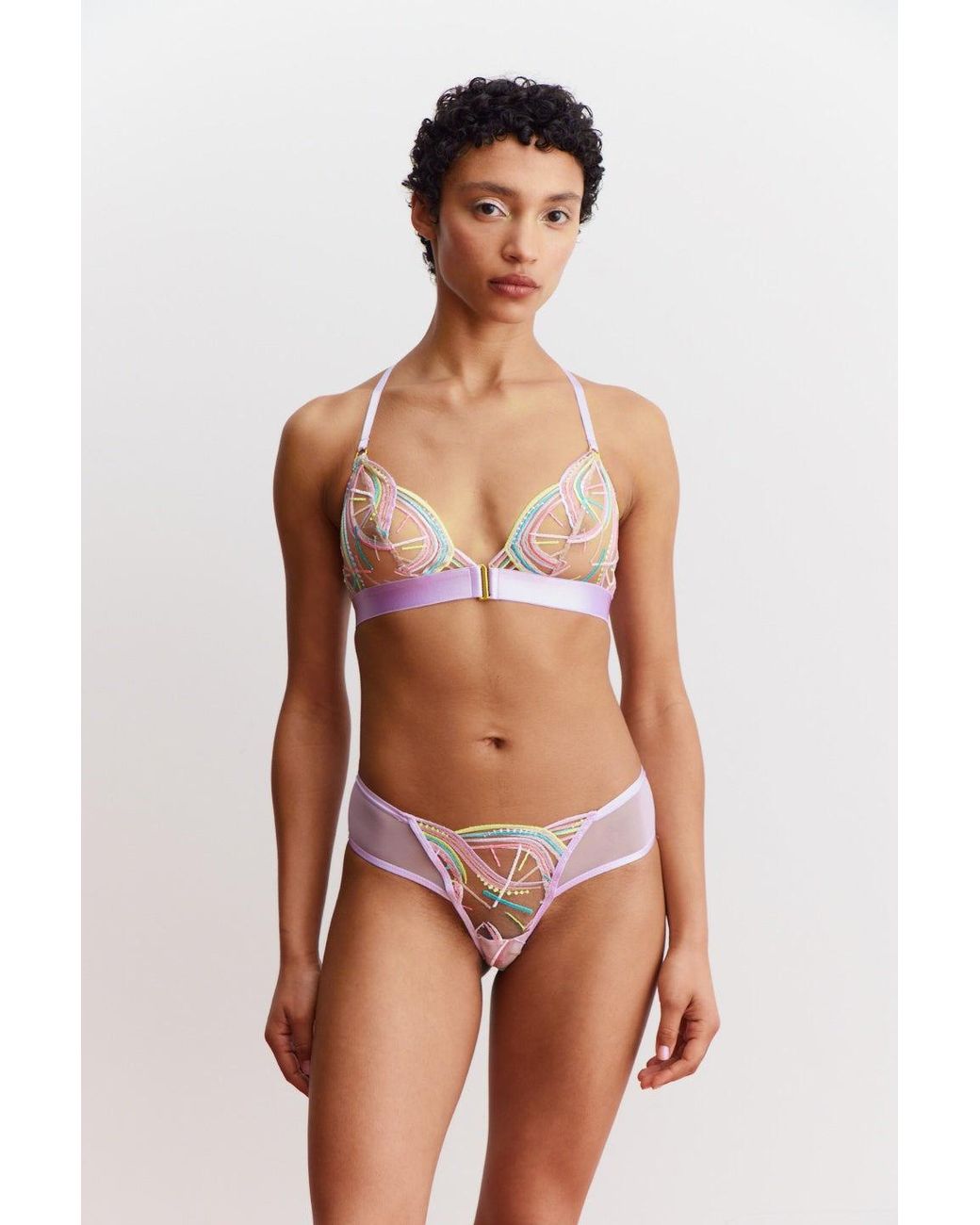 Somewhere Never Pink Miami Nice Triangle Bralette