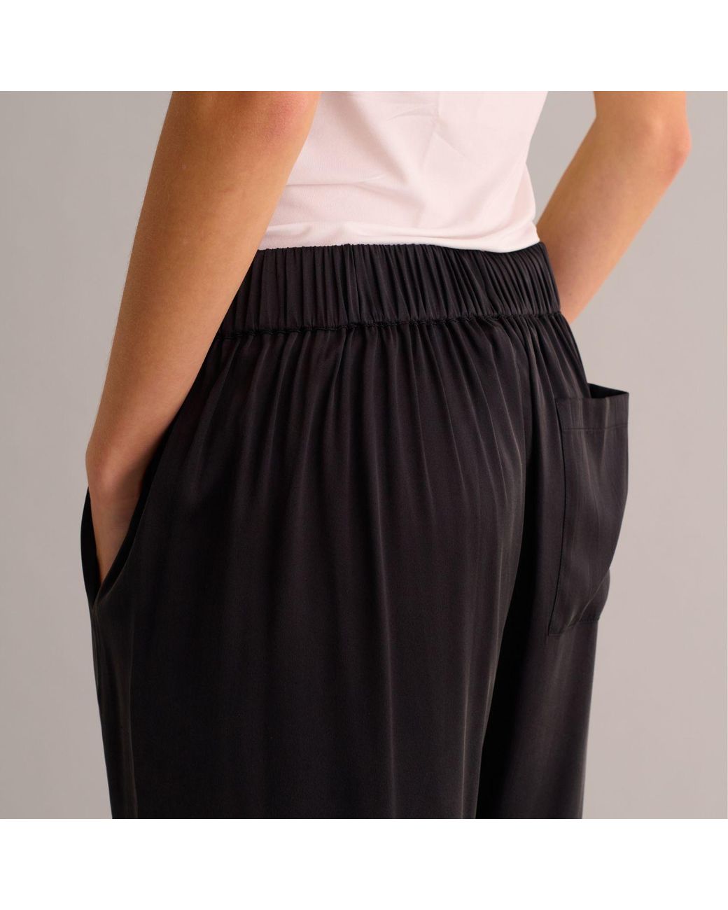 Mamu Dream Blue Washable Organic Stretch Silk Cuffed Joggers