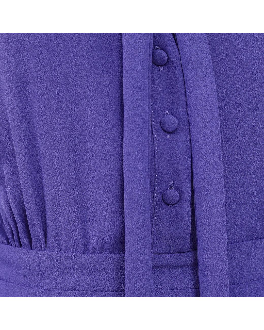 Smart and Joy Purple V-Neckline Long Blouse-Dress