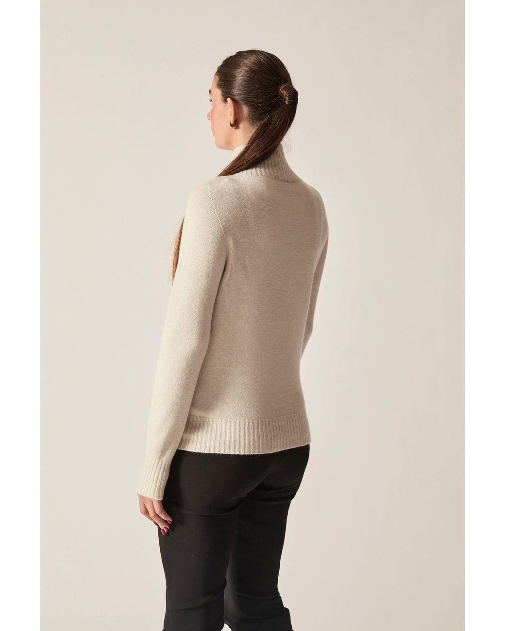 James Lakeland White Neutrals Pearl Neck Jumper