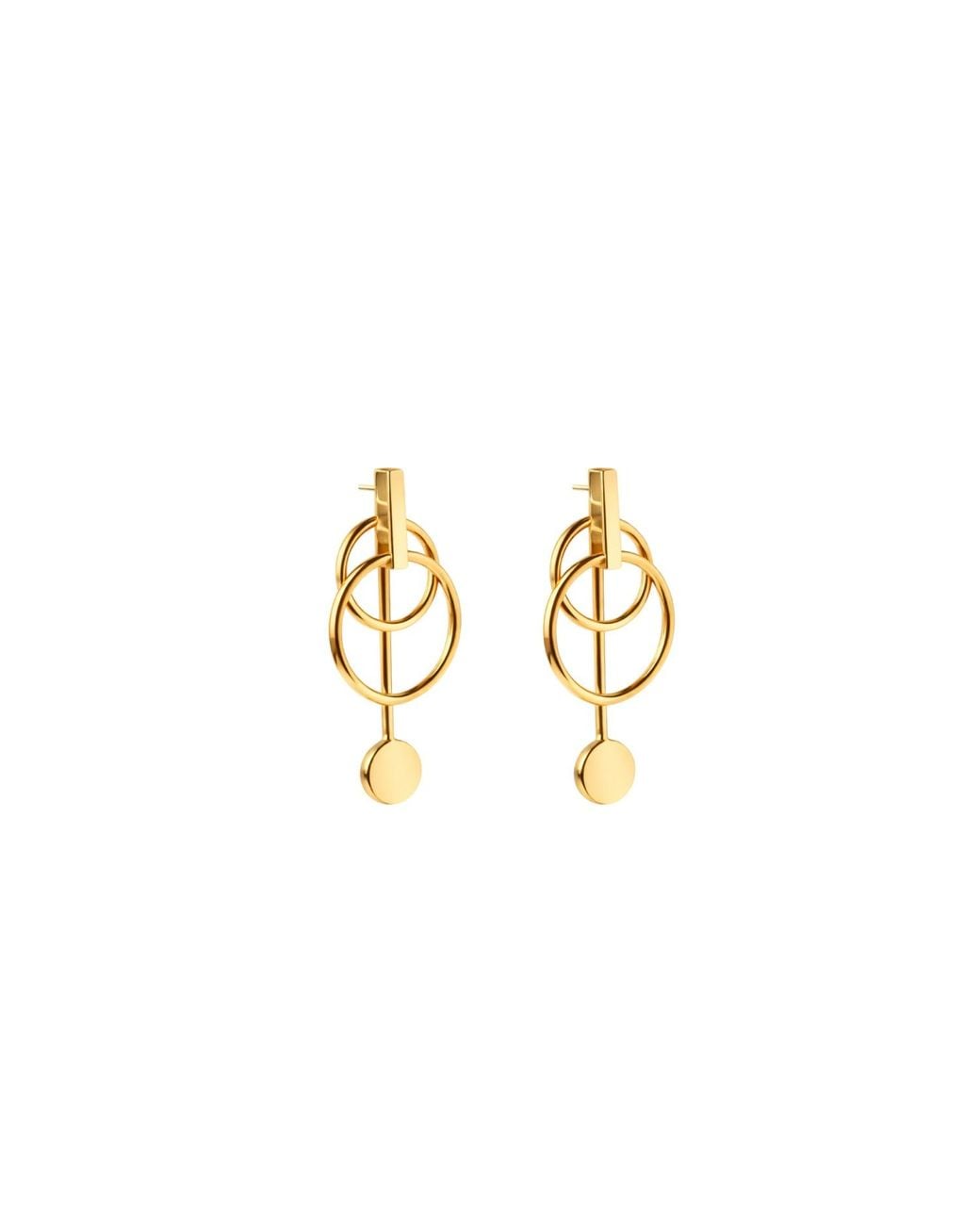 Gutta Design Metallic Mesh Earring Plated