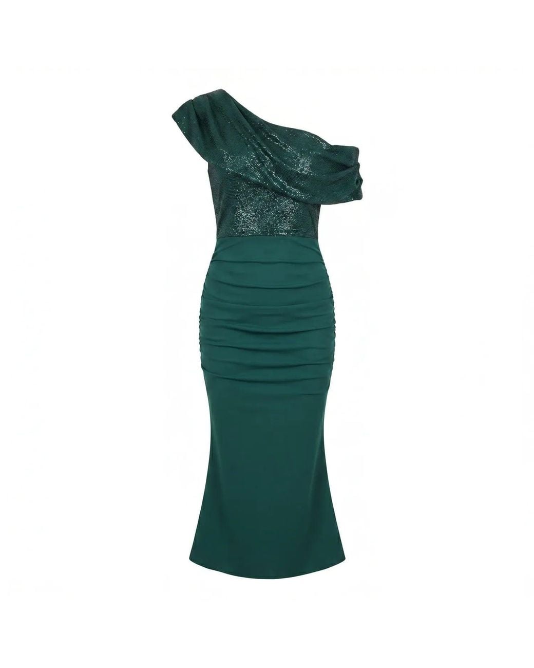 Atom Label Green Mercury Midi Dress
