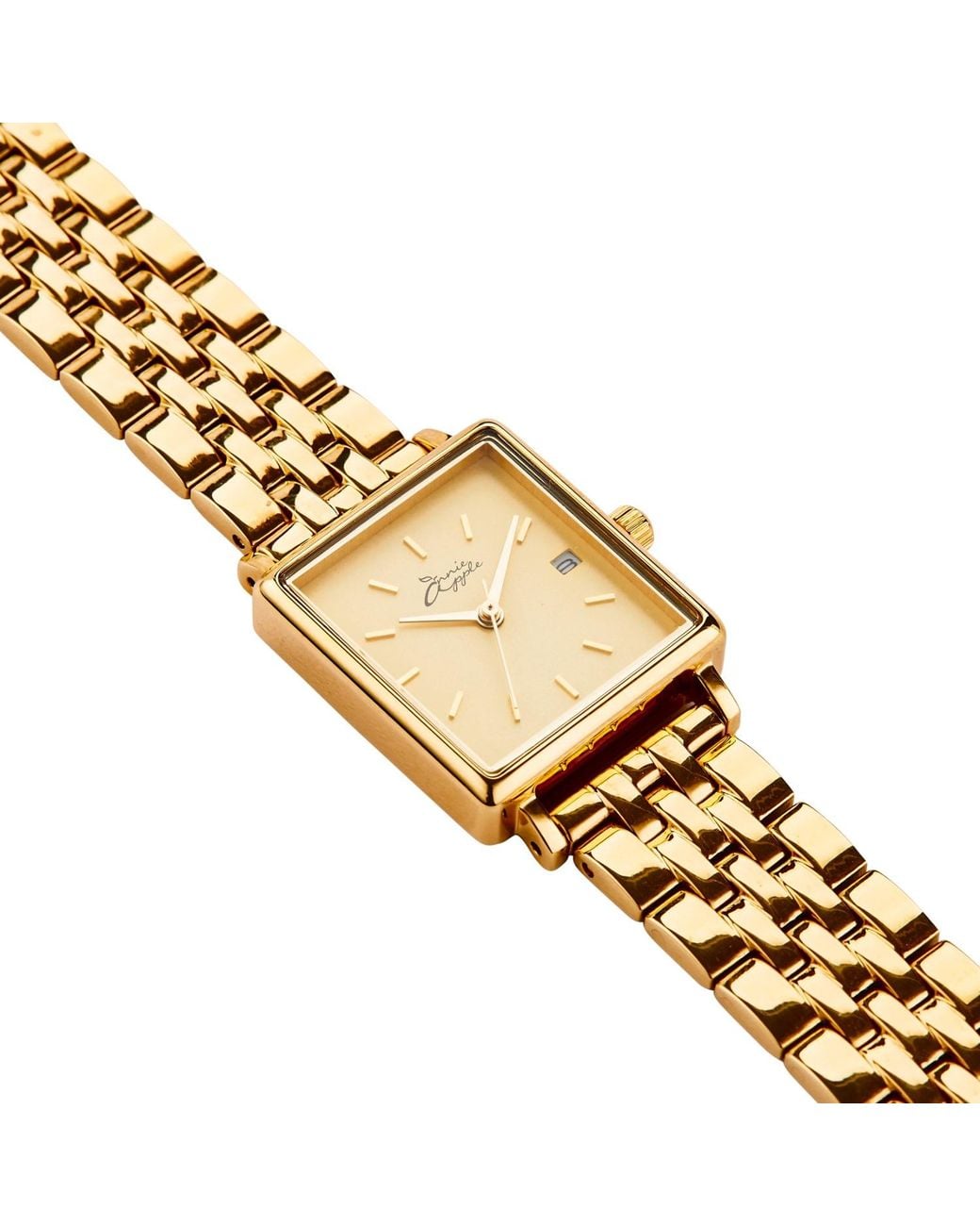 Bermuda Watch Company Metallic Quaintrelle Square Gold Link 22 24mm