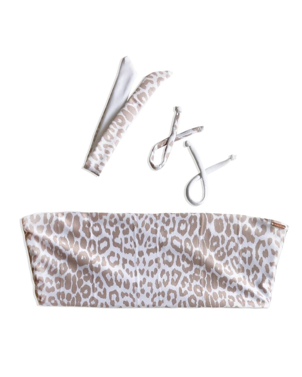 Terra Dea White Loco Classic Reversible Bandeau Bikini Top