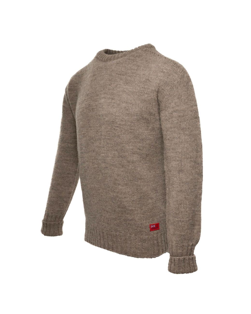 Arthur Beale Brown Neutrals Oiled Wool Pelmo Jumper for men