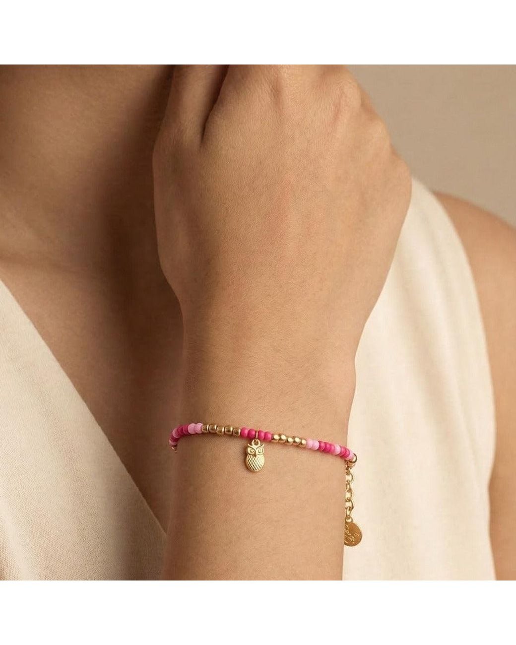 With Love Darling Metallic Wisdom Beaded Bracelet