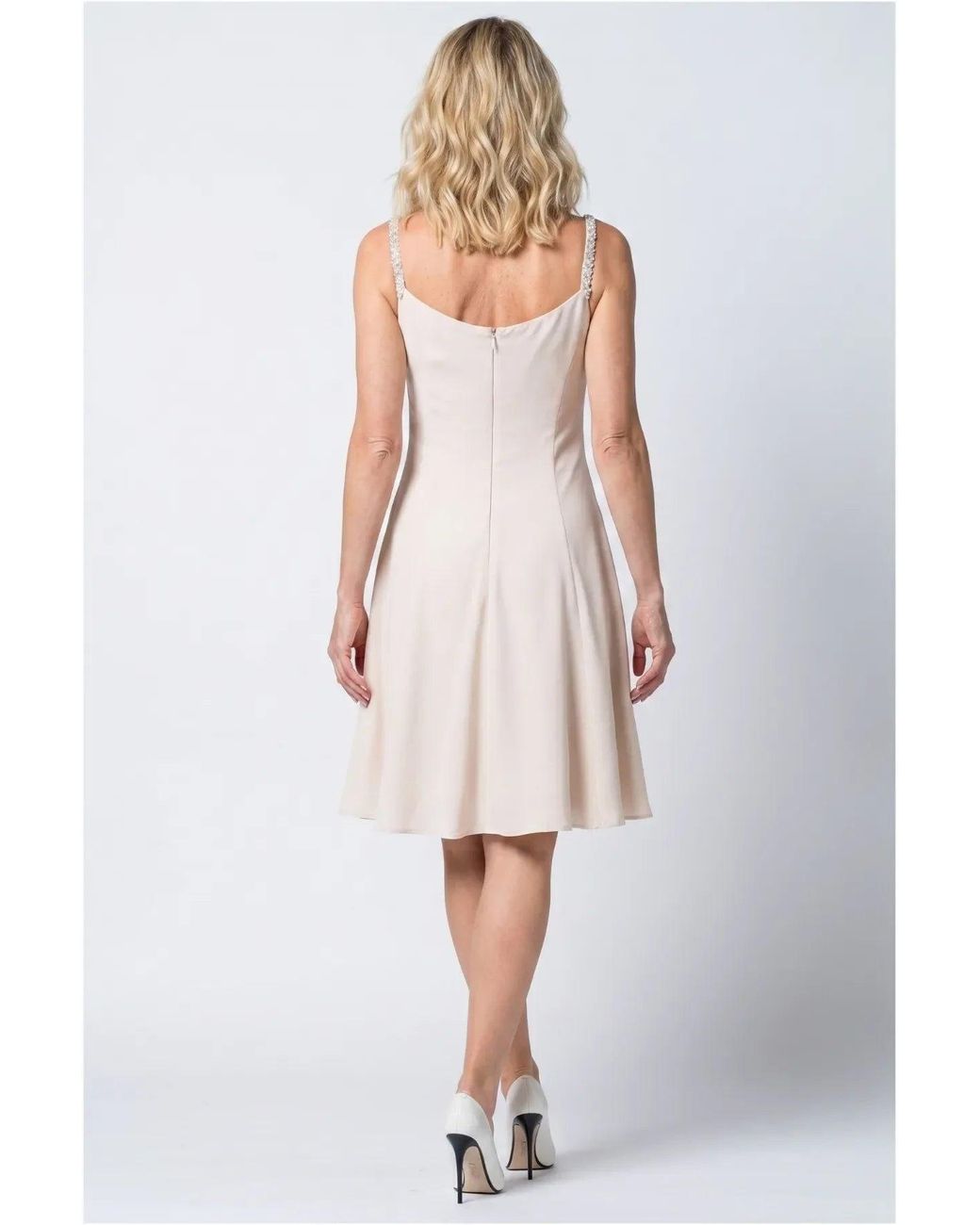 Luna Fashion House Natural Neutrals Short Dress, Lesli