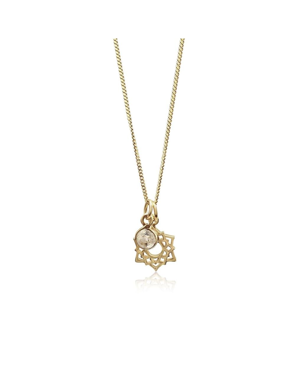 The Jewellery Store London Metallic Crown Chakra/Sahastrara Charm Necklace