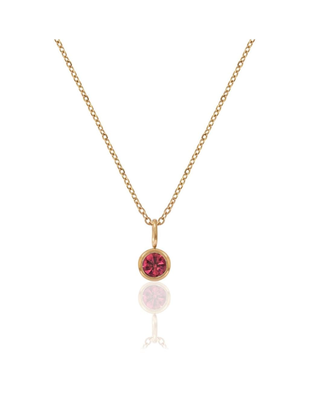 A Weathered Penny Metallic Birthstone Necklace