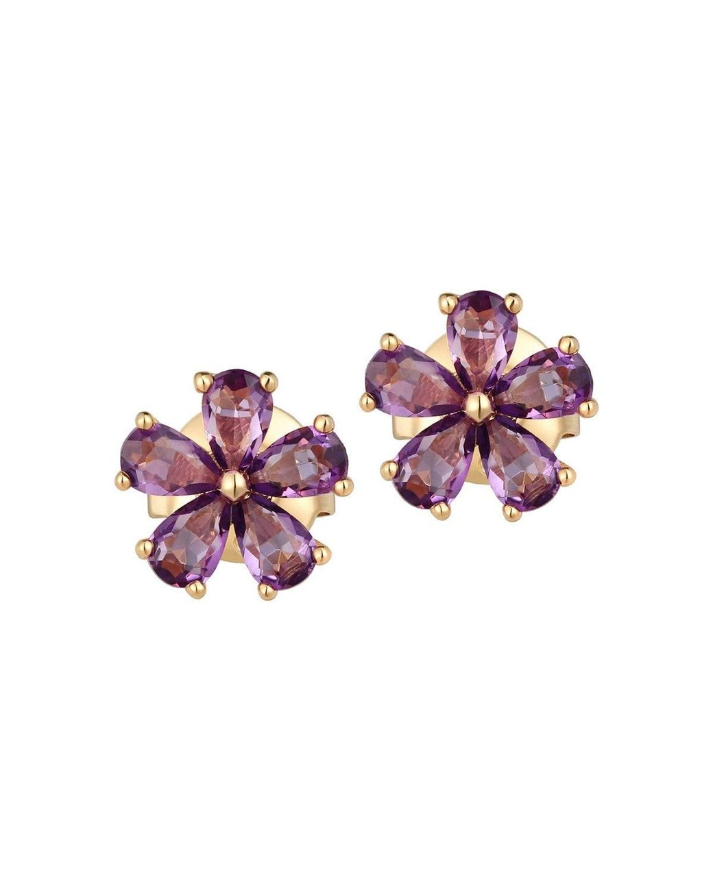Larisa Beaumont Pink Amethyst Cherry Blossom Stud