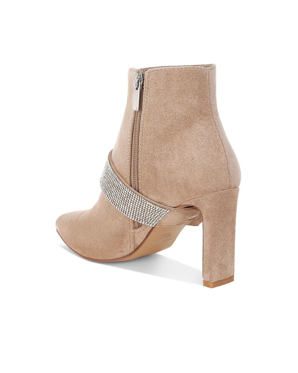 Rag & Co Brown Neutrals Asagao Diamante & Rhinestones Strap Boots