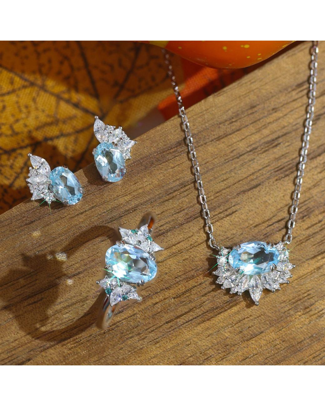 Azura Jewelry New York Blue Twilight Star Sky Topaz Earrings Vermeil