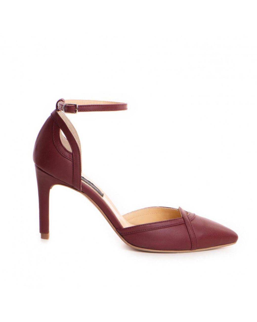 The 5Th Element Red Burgundy Sculptural Ashanti Pumps
