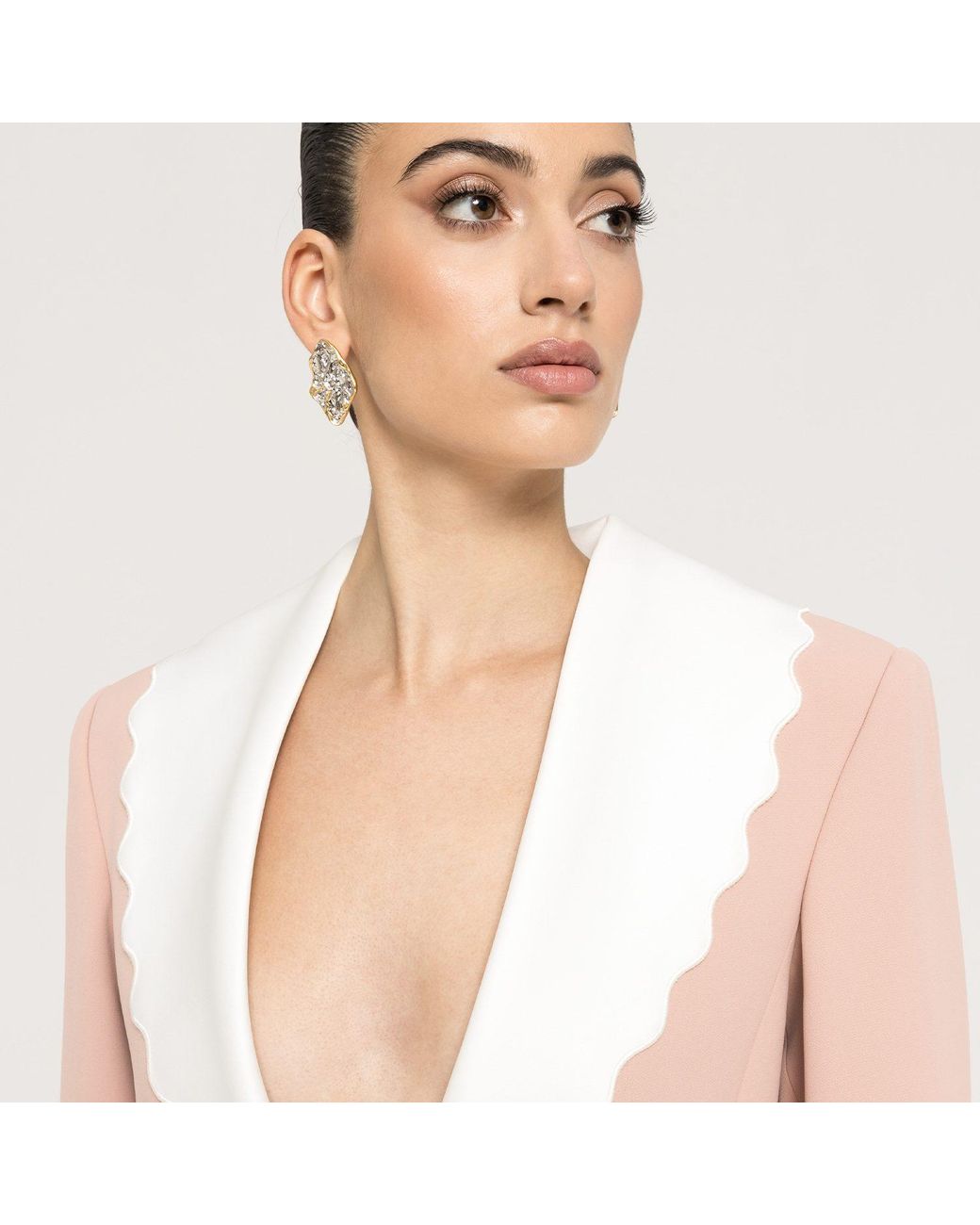 Nissa Pink Single-Breasted Fitted Blazer