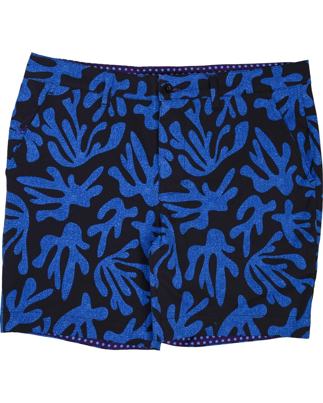 Lords of Harlech Blue Edward Loop Coral Canvas Shorts for men