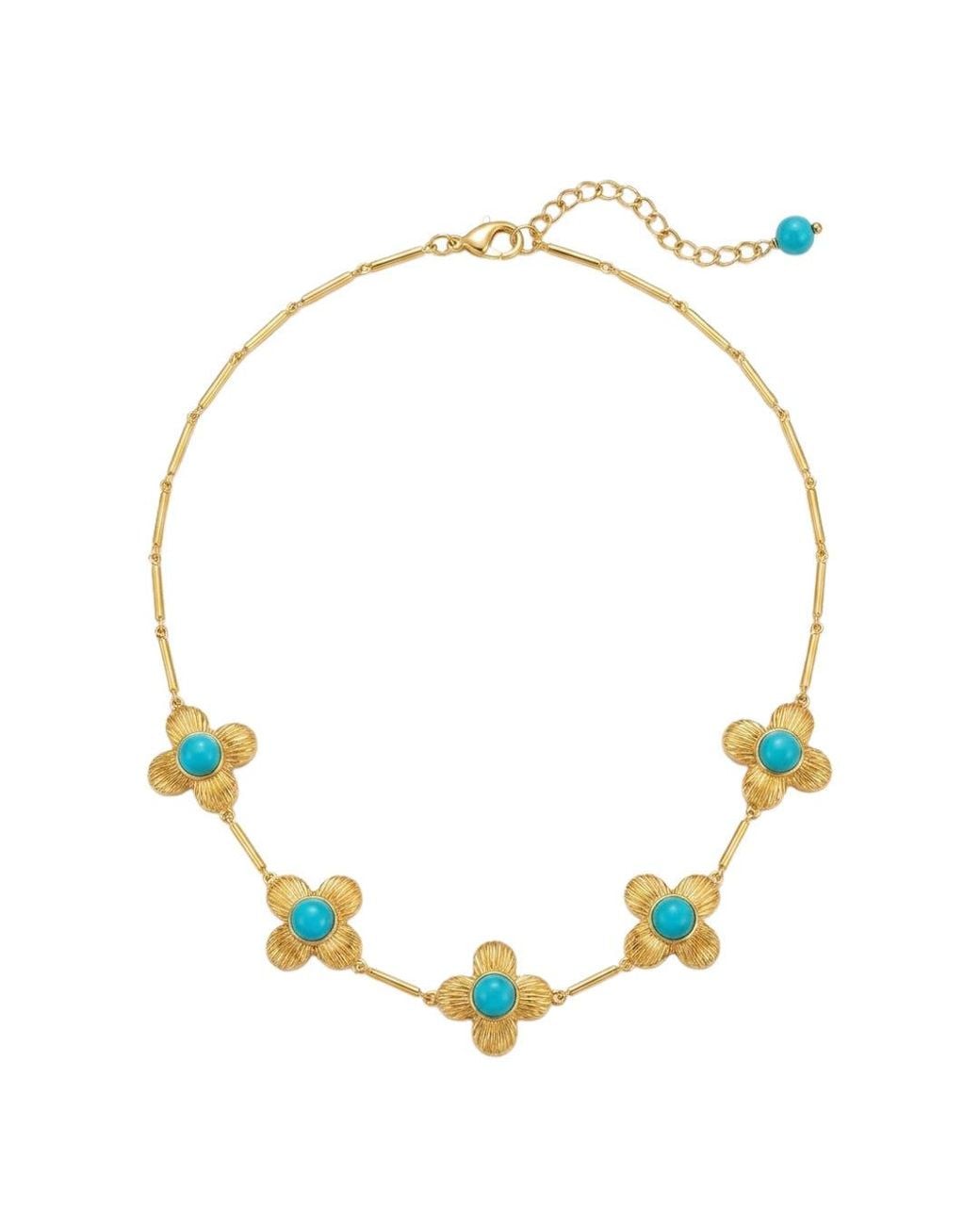 GEM BAZAAR Blue Fleur D'Amour Earrings