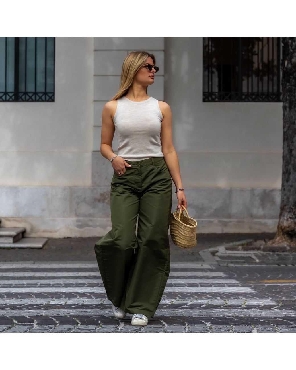 Anna Gatto Green Baloon Trousers