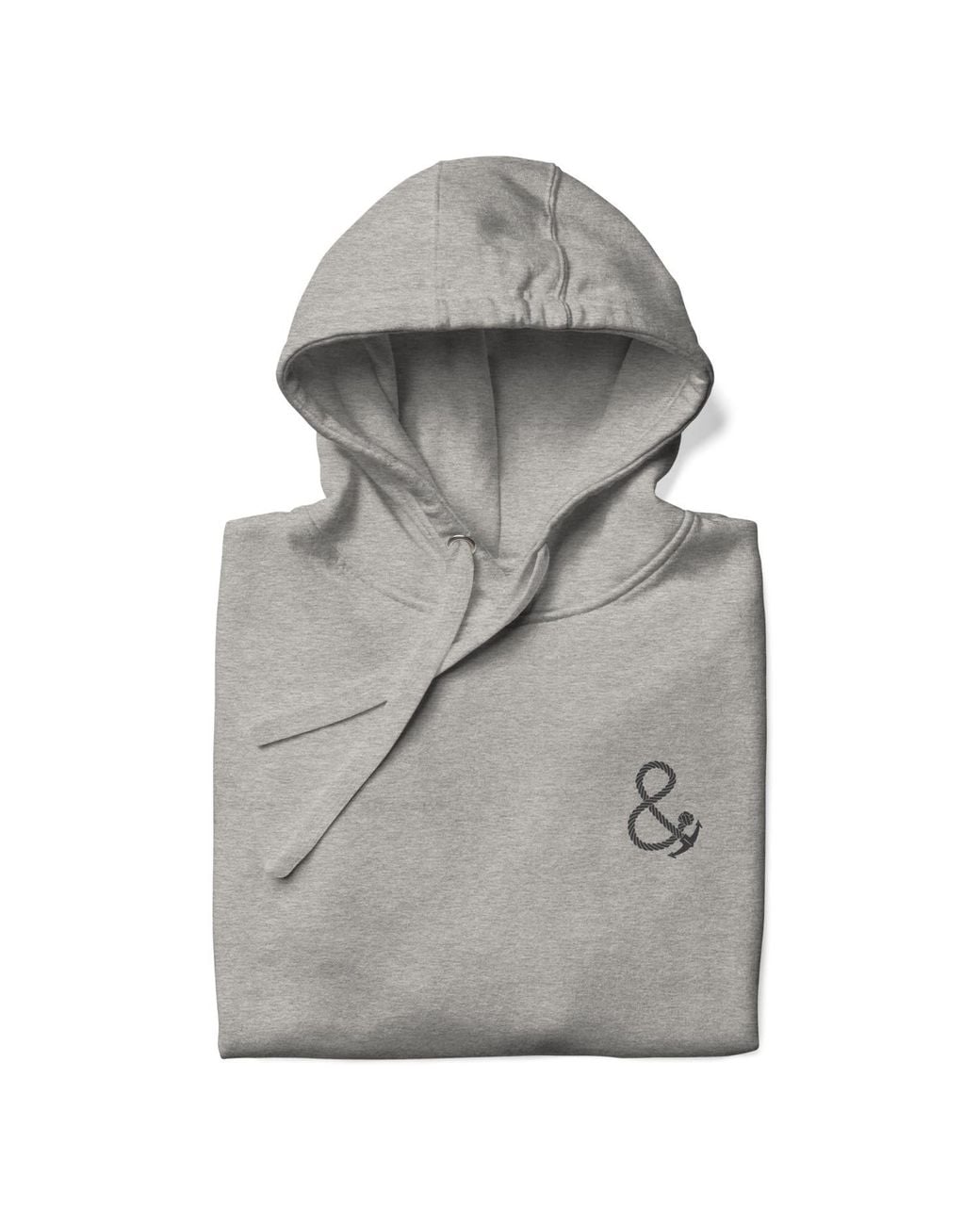Anchor and Crew Gray Heather Palm Tree Slow Sundays Running Club Cotton Blend Hoodie for men